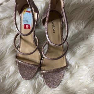 Bebe glitter heels great condition sz 10